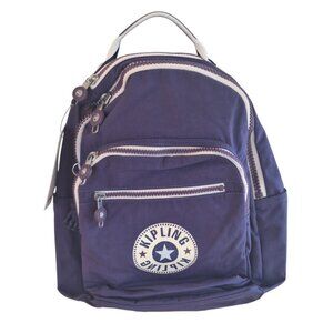 NWT Kipling Seoul Small Backpack Galaxy Blue Rubber Monkey Charm